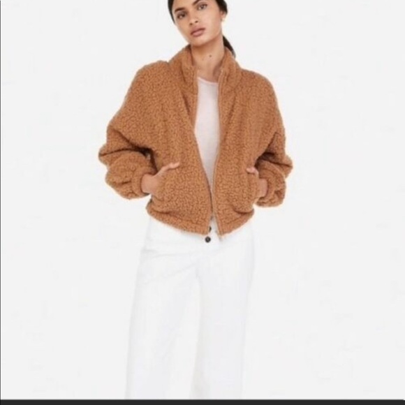 NWOT Express Teddy Sherpa Jacket - Picture 6 of 6